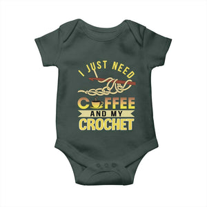 Funny I Just Need Coffee and My Crochet Baby Onesie TS09 Print Your Wear