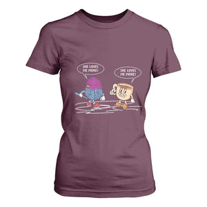 Funny Crochet Coffee Lover T Shirt For Women She Loves Me More TS09 Maroon Print Your Wear