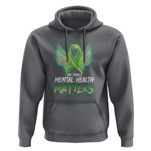Mental Health Awareness Hoodie Not All Wounds Are Visible Let's End The Stigma TS09 Charcoal Printyourwear