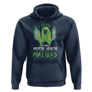 Mental Health Awareness Hoodie Not All Wounds Are Visible Let's End The Stigma TS09 Navy Printyourwear