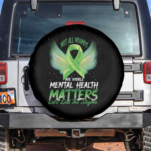 Mental Health Awareness Spare Tire Cover Not All Wounds Are Visible Let's End The Stigma TS09 No hole Black Print Your Wear