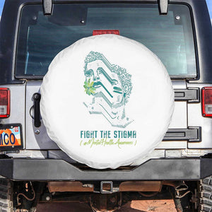 Mental Health Awareness Spare Tire Cover Fight The Stigma Aesthetic TS09 No hole White Print Your Wear