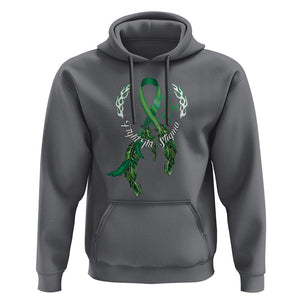 Mental Health Awareness Hoodie Fight The Stigma Butterfly Green Ribbon TS09 Charcoal Printyourwear