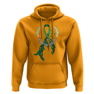Mental Health Awareness Hoodie Fight The Stigma Butterfly Green Ribbon TS09 Gold Printyourwear