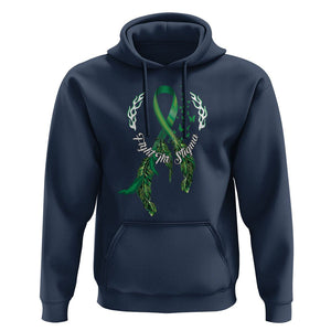Mental Health Awareness Hoodie Fight The Stigma Butterfly Green Ribbon TS09 Navy Printyourwear