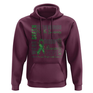 Mental Health Awareness Hoodie I Wear Green For The Warrior TS09 Maroon Printyourwear