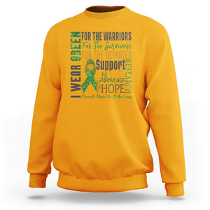 Mental Health Awareness Sweatshirt I Wear Green For The Warrior TS09 Gold Printyourwear