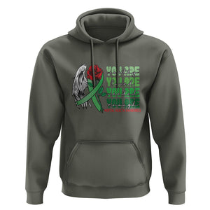 Mental Health Awareness Hoodie You Are Worthy Loved Needed Enough Typoghaphy TS09 Military Green Printyourwear