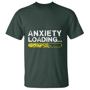 Mental Health Awareness Anxiety Loading T Shirt TS09 Dark Forest Green Printyourwear