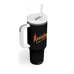 Mental Health Awareness Tumbler With Handle Anxiety Is My Cardio Burn Calories TS09 Print Your Wear