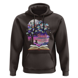 Introvert Book Lover Hoodie Books Helping Introverts Avoid Conversation TS09 Dark Chocolate Printyourwear