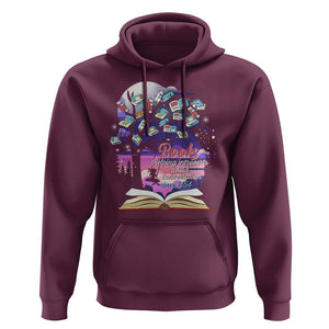 Introvert Book Lover Hoodie Books Helping Introverts Avoid Conversation TS09 Maroon Printyourwear