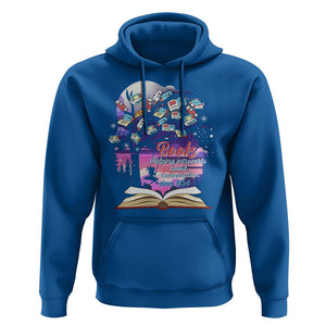 Introvert Book Lover Hoodie Books Helping Introverts Avoid Conversation TS09 Royal Blue Printyourwear