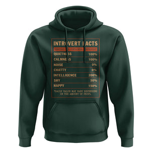 Introvert Facts Hoodie 100% Quietness Calmness Intelligence Happy TS09 Dark Forest Green Printyourwear