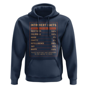 Introvert Facts Hoodie 100% Quietness Calmness Intelligence Happy TS09 Navy Printyourwear