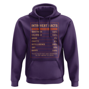 Introvert Facts Hoodie 100% Quietness Calmness Intelligence Happy TS09 Purple Printyourwear