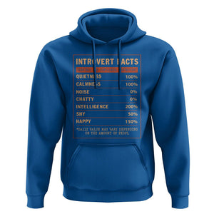 Introvert Facts Hoodie 100% Quietness Calmness Intelligence Happy TS09 Royal Blue Printyourwear