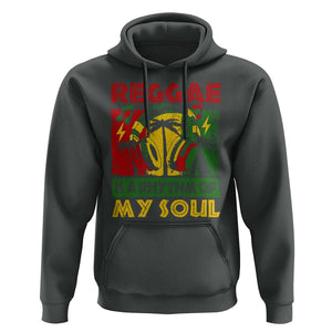 Reggae Is A Rythm Of My Soul Jamaica Music Hoodie TS09 Dark Heather Print Your Wear