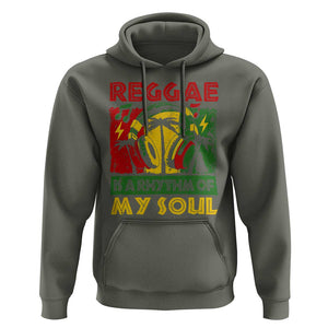 Reggae Is A Rythm Of My Soul Jamaica Music Hoodie TS09 Military Green Print Your Wear