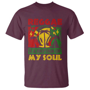 Reggae Is A Rythm Of My Soul Jamaica Music T Shirt TS09 Maroon Print Your Wear