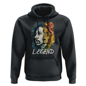 Legend Bob Lion Reggae Jamaica Music Hoodie TS09 Black Print Your Wear