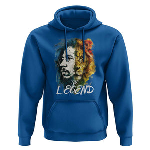 Legend Bob Lion Reggae Jamaica Music Hoodie TS09 Royal Blue Print Your Wear