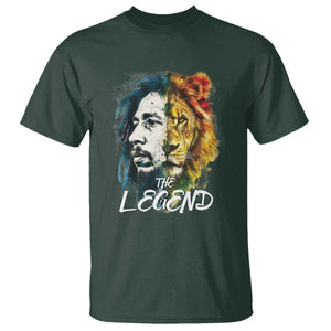 Legend Bob Lion Reggae Jamaica Music T Shirt TS09 Dark Forest Green Print Your Wear