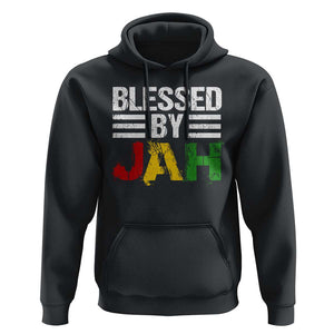 Blessed By Jah Jamaican Rastafari Rasta Hoodie TS09 Black Print Your Wear