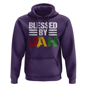 Blessed By Jah Jamaican Rastafari Rasta Hoodie TS09 Purple Print Your Wear