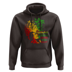 Rasta Legend Bob Hoodie Rastafari Is Not A Culture It's A Reality Jamaica Jamaican TS09 Dark Chocolate Print Your Wear