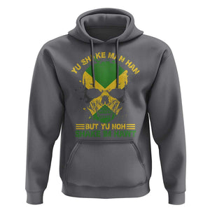 Jamaican Proverbs Hoodie You Can Shake A Mans Head But You Cannot Shake His Heart Skull TS09 Charcoal Print Your Wear