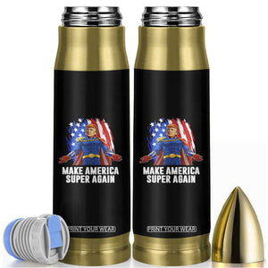 Funny Trump Bullet Tumbler Make America Super Again Superhero Donald President TS09 Black Print Your Wear