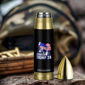 Trump Raised Fist Bullet Tumbler Bulletproof 2024 Stronger Trump American Flag TS09 Print Your Wear