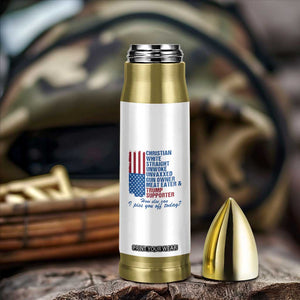 Trump Supporter Bullet Tumbler Christian White Straight Gun Owner Meat Eater TS09 Print Your Wear