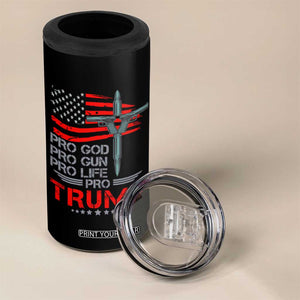 Trump Supporter 4 in 1 Can Cooler Tumbler Pro God Pro Gun Pro Life Pro Trump TS09 Print Your Wear
