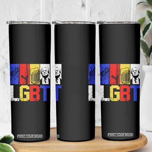 Funny Trump Supporter Skinny Tumbler Liberty Guns Beer Trump TS09 Print Your Wear