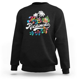 Mele Kalikimaka Tie Dye Christmas Turtle Sweatshirt TS09 Black Printyourwear