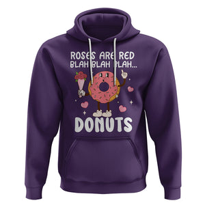 Valentine's Day Hoodie Roses Are Red Blah Donut Funny Food Lover TS09 Purple Printyourwear