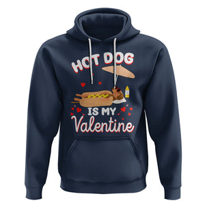 Valentine's Day Hoodie Funny Dachshund Hot-Dog Is My Valentine TS09 Navy Printyourwear