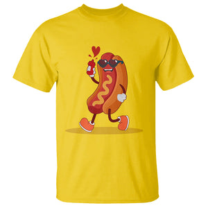 Valentine's Day T Shirt Heart Hot Dog Cute Sausage Bun Food Lover TS09 Daisy Printyourwear