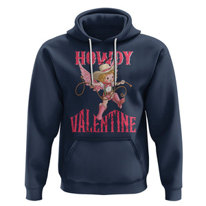 Howdy Valentine's Day Hoodie Cupid Retro Western Cowgirl Cowboy TS09 Navy Printyourwear