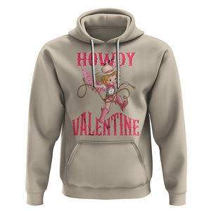 Howdy Valentine's Day Hoodie Cupid Retro Western Cowgirl Cowboy TS09 Sand Printyourwear