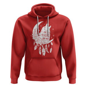 Valentine's Day Hoodie Love You To The Moon And Back Wolf TS09 Red Printyourwear