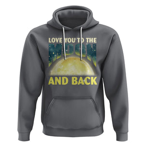 Valentine's Day Hoodie Love You To The Moon And Back TS09 Charcoal Printyourwear