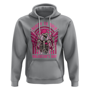 Skeleton Ready To Rock Valentine's Day Hoodie TS09 Sport Gray Printyourwear