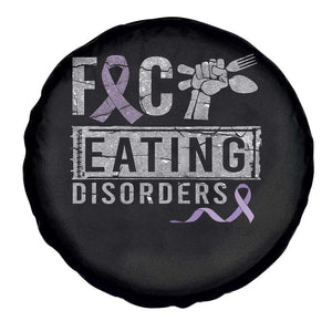 Anorexia Awareness Spare Tire Cover FxxK Eating Disorders Purple Ribbon TS09 Print Your Wear