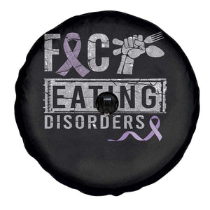 Anorexia Awareness Spare Tire Cover FxxK Eating Disorders Purple Ribbon TS09 Print Your Wear