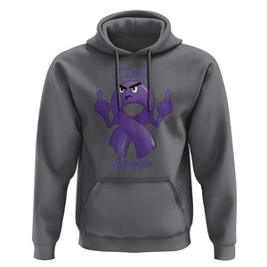 FxxK Anorexia Eating Disorder Purple Ribbon Mental Health Awareness Hoodie TS09 Charcoal Printyourwear