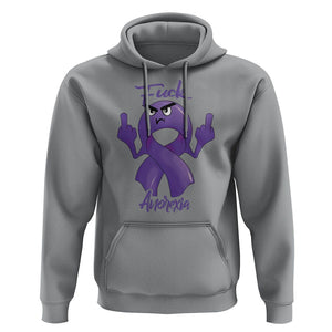FxxK Anorexia Eating Disorder Purple Ribbon Mental Health Awareness Hoodie TS09 Sport Gray Printyourwear