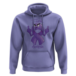 FxxK Anorexia Eating Disorder Purple Ribbon Mental Health Awareness Hoodie TS09 Violet Printyourwear